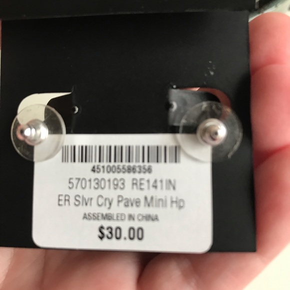 ***SOLD***Set of WHBM Pave Earrings - Picture 7 of 8